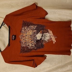 Harley Davison short sleeve shirt.  Women's Small